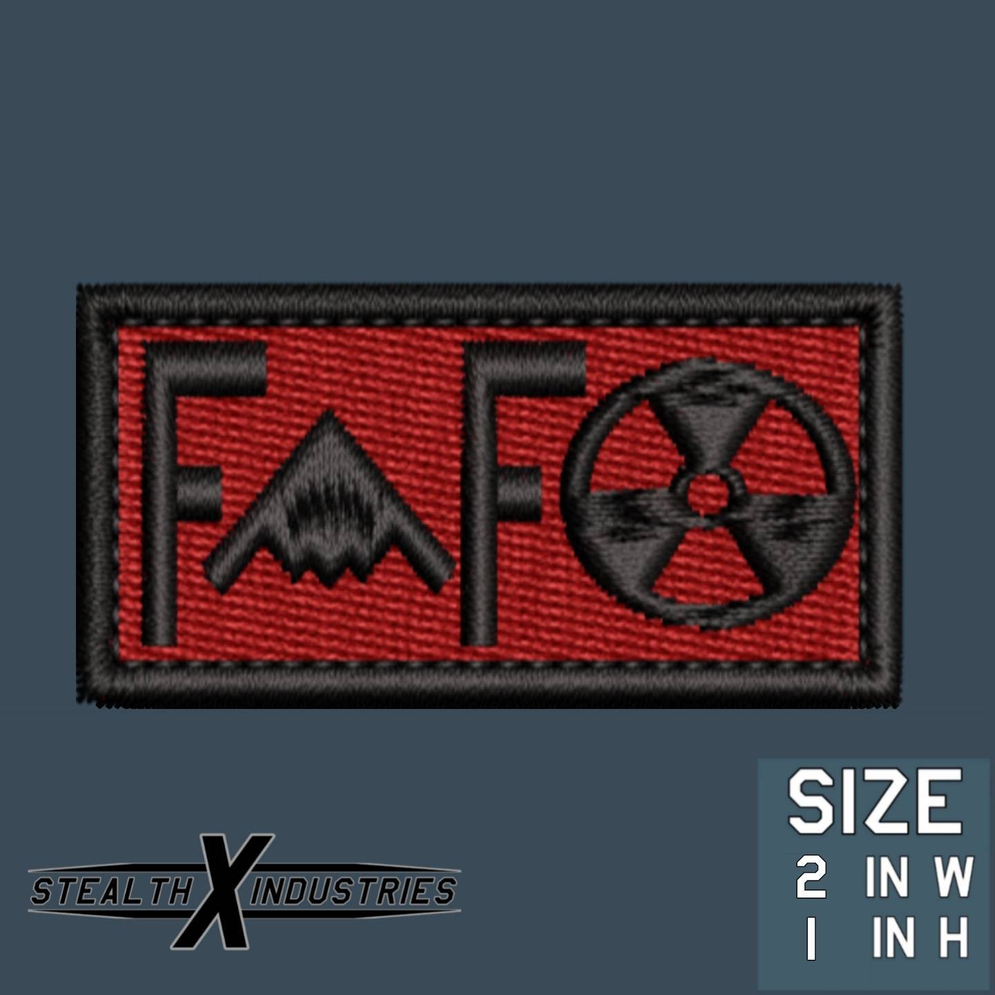 FAFO B-2 Nuke Symbol Pen Tab Patch