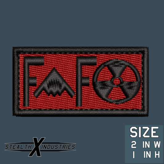 FAFO B-2 Nuke Symbol Pen Tab Patch